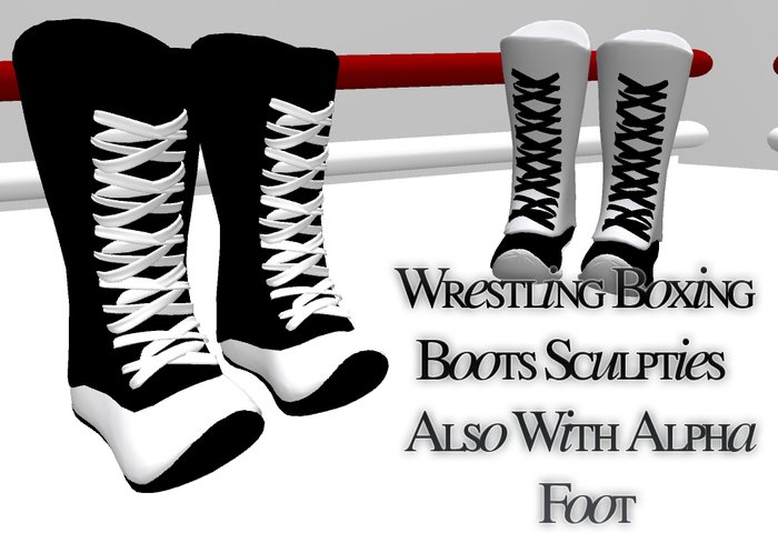 Wrestler/Boxing Boots Black&White