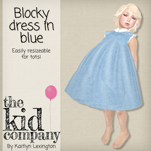 the kid company; blocky dress - blue.