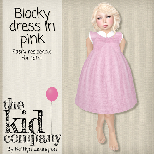 the kid company; blocky dress - pink.