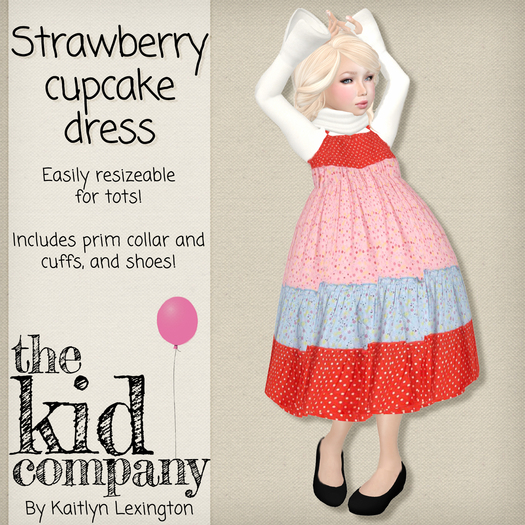 the kid company; strawberry cupcake dress.