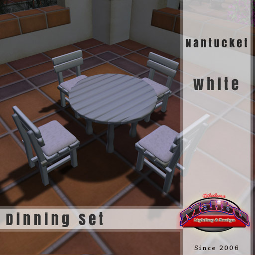Malibu "Nantucket" Dinning Set [white]