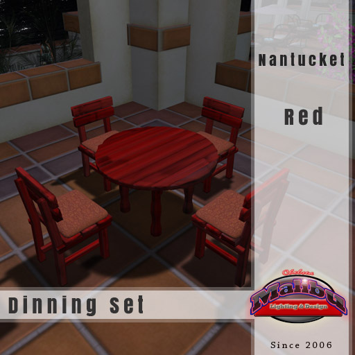 Malibu "Nantucket" Dinning Set [red]