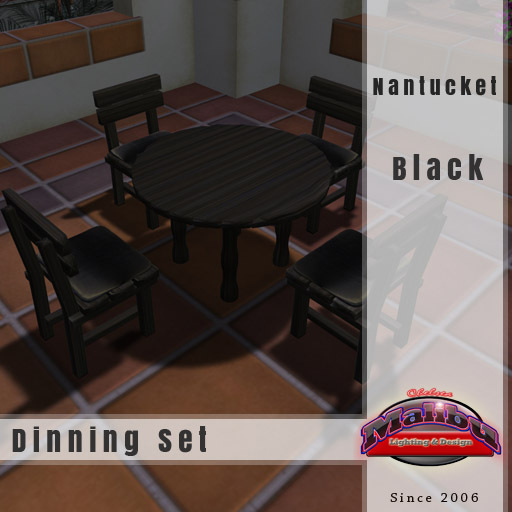 Malibu "Nantucket" Dinning Set [black]