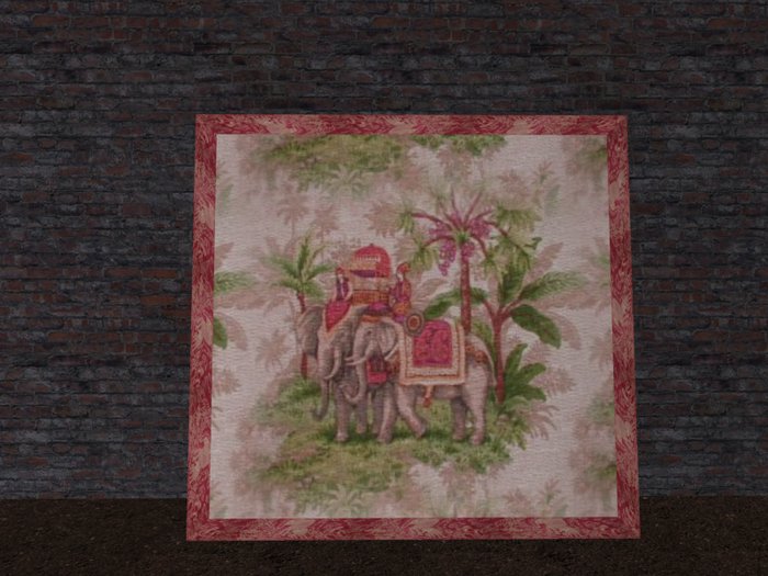 Indian Elephant Rug in pink