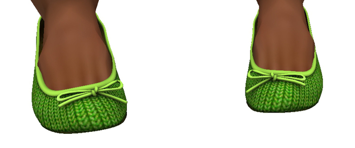 No.Tag - Wool Green Flats {mesh}