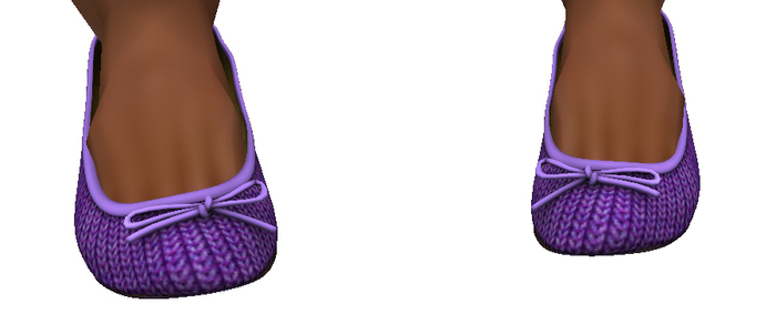 No.Tag - Wool Purple Flats {mesh}