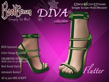 Bootgasm Diva Flutter Green High Heels w/ Toes