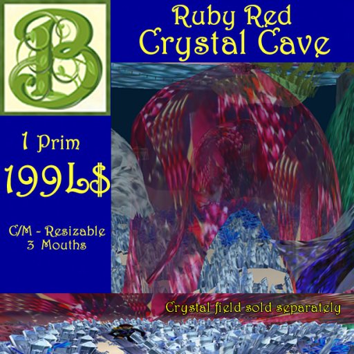 Ruby Crystal Cave-  1 Prim, C/M