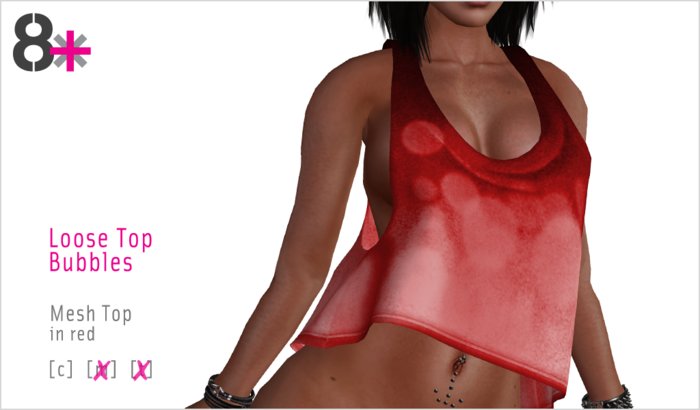 8+ // Clothes - Loose Red Bubbles