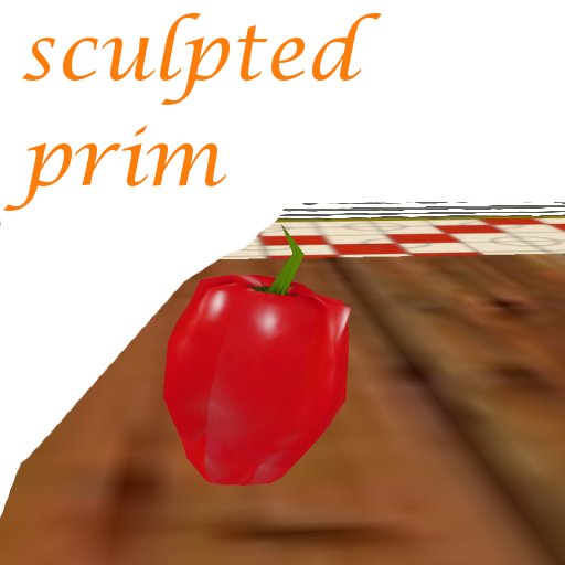 Paprika Vegetable Sculpted Prim