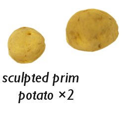 potato Vegetable Sculpted Prim