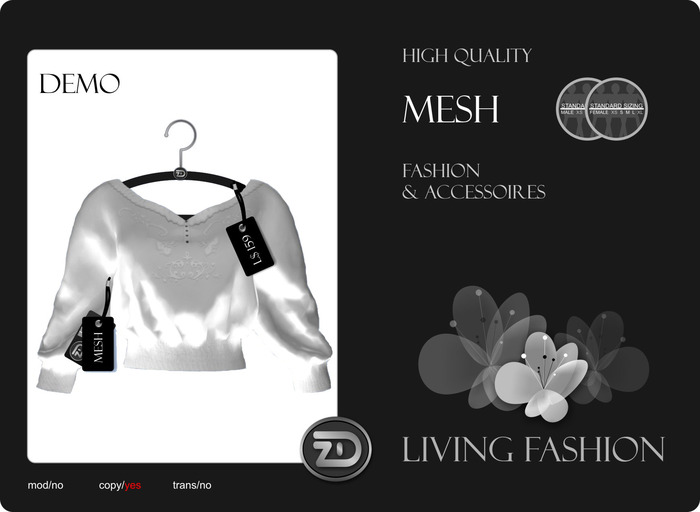 [ZD] MESH - Embroidered Blouse - DEMO