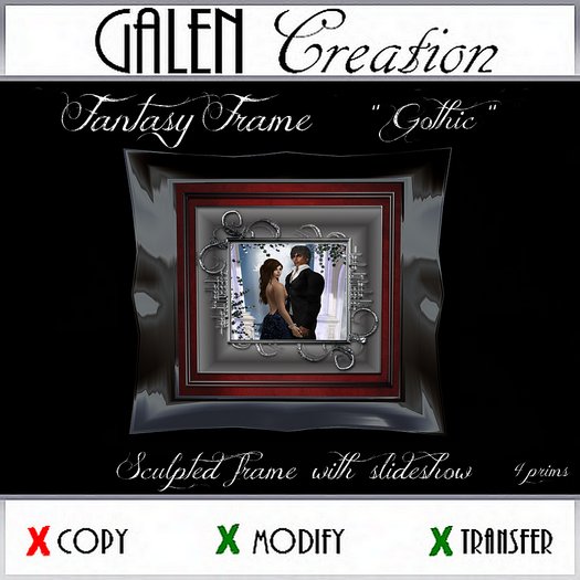 *** GALEN CREATION *** Fantasy frame " Gothic "