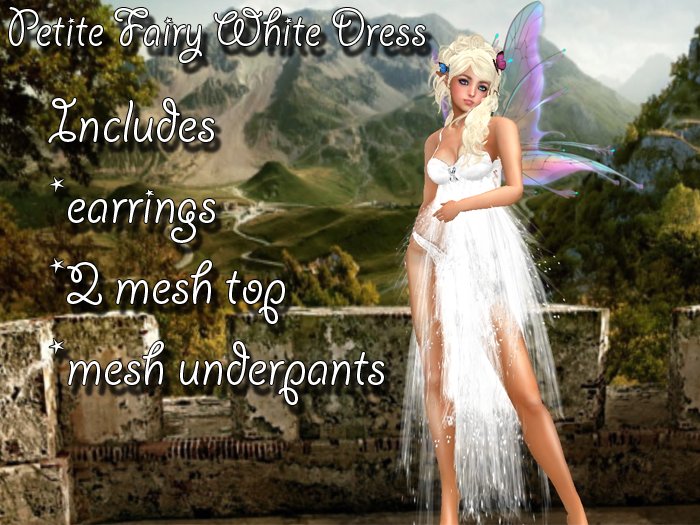 PETITE Fairy White Dress