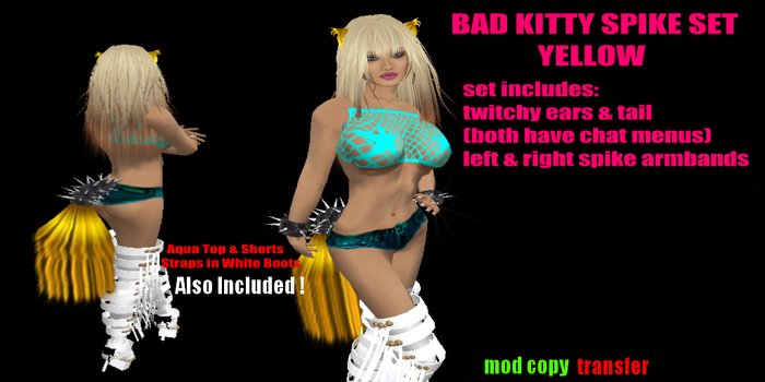 Bad Kitty Spike Set Yellow