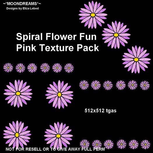 Spiral Flower Fun Pink Texture Pack