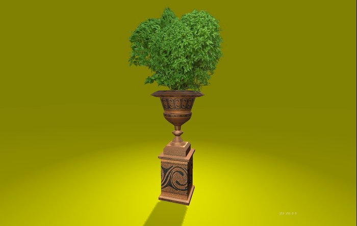 1 prim "Victorian Planter w Plant Celtic Pack" (mod, copy)