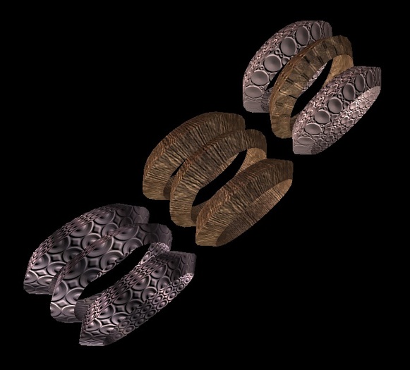 3 Pair of Bangle Bracelets 