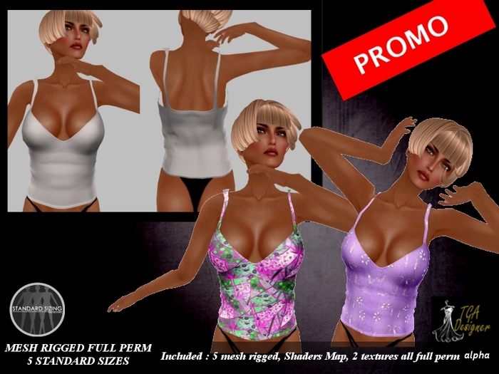 RIGGED MESH TOP FULL PERM