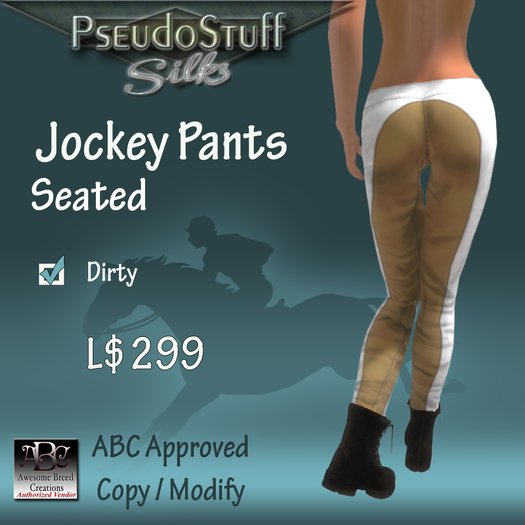 JOCKEY PANTS -Standard Seated -Dirty **ABC APPROVED**
