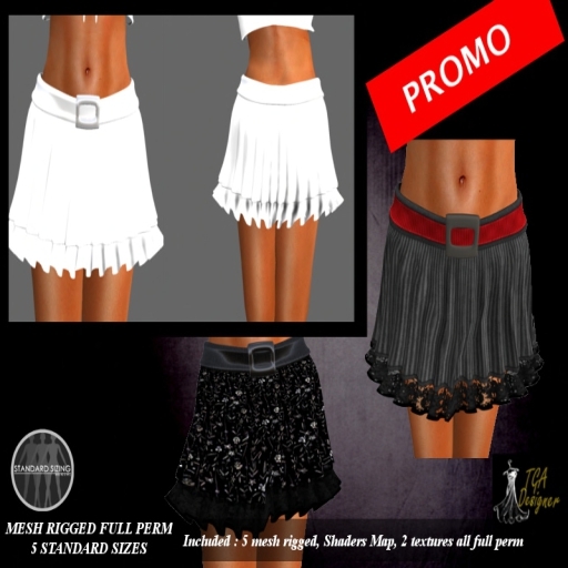 RIGGED MESH FULL PERM INDECENT SKIRT