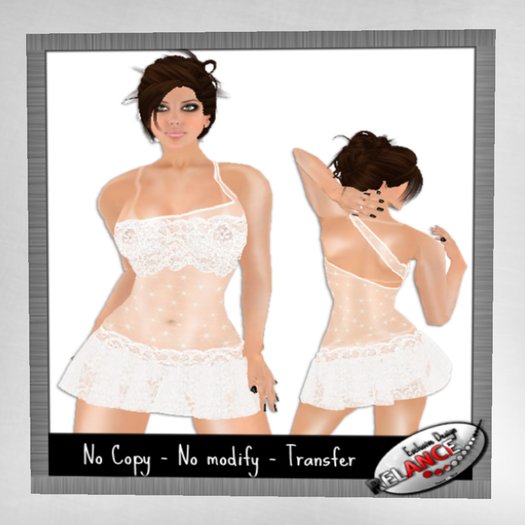 FULL PERM SEXY WHITE DRESS - 10L