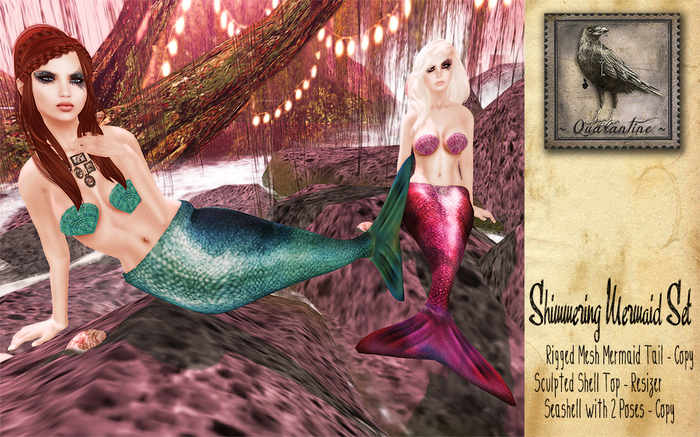 - Quarantine -  Shimmering Mesh Mermaid Set Fatpack