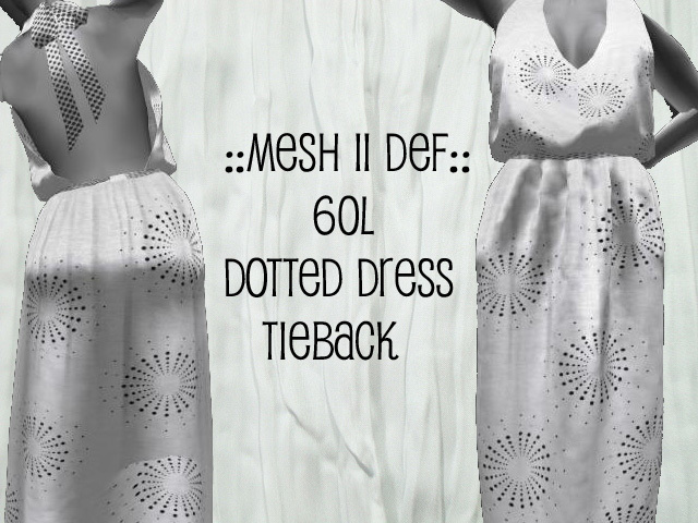 ::MESH II DEF:: Tieback Dotted Dress