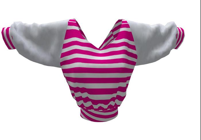 ::Mesh II Def:: pink & white Cropped Sweater::boxed