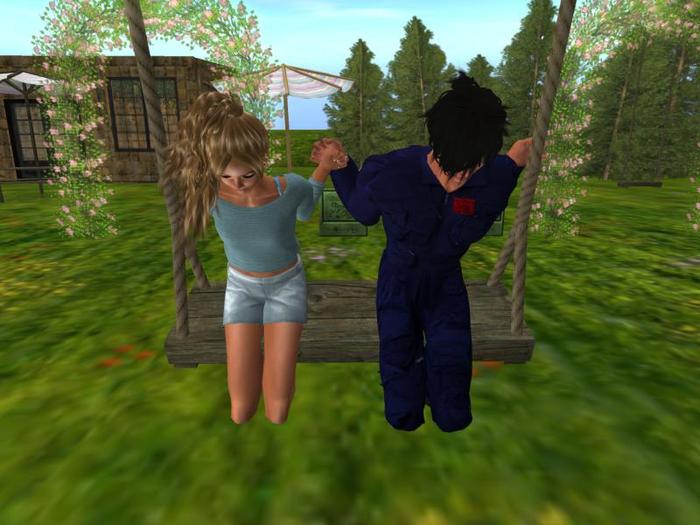 Anywhere Swing: Couple Girl/Boy  (One of our many catalogue entries for Summer swings, trees, shrubs & landscape items)