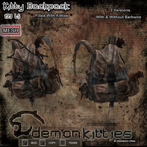 >> DK << Kitty Backpack 5L$ !