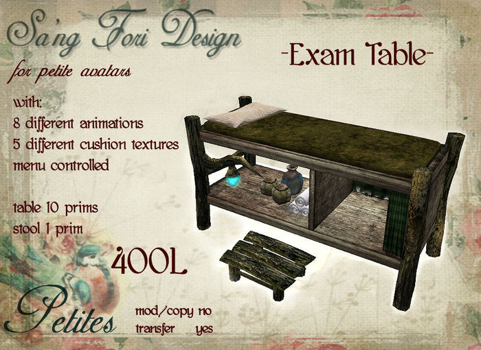 Sa'ng Fori Design -Petites Exam Table-