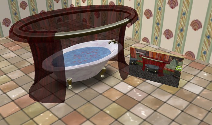 Victorian Bath with curtain (Full Perm)