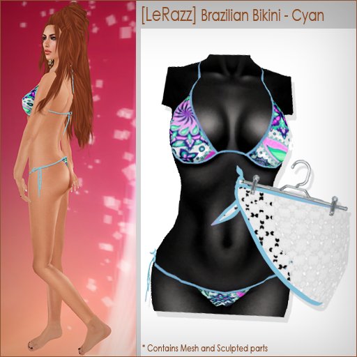 [LeRazz] Brazilian Bikini - Cyan