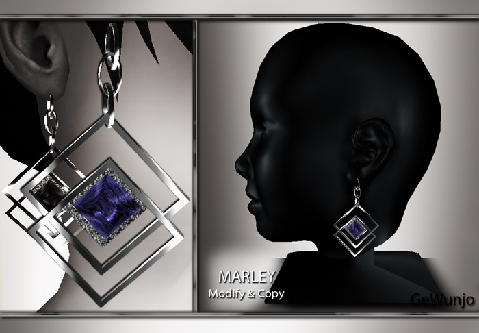 GeWunjo : MARLEY blue earrings