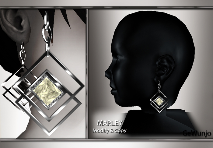 GeWunjo : MARLEY white earrings