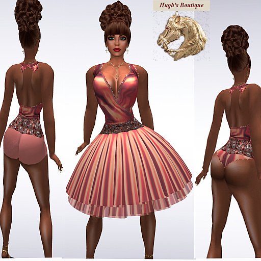 Silk Red Cocktail dress_pants_thong