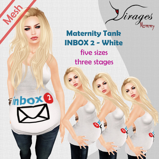 Virages Mommy - Maternity Tank INBOX 2 WHITE