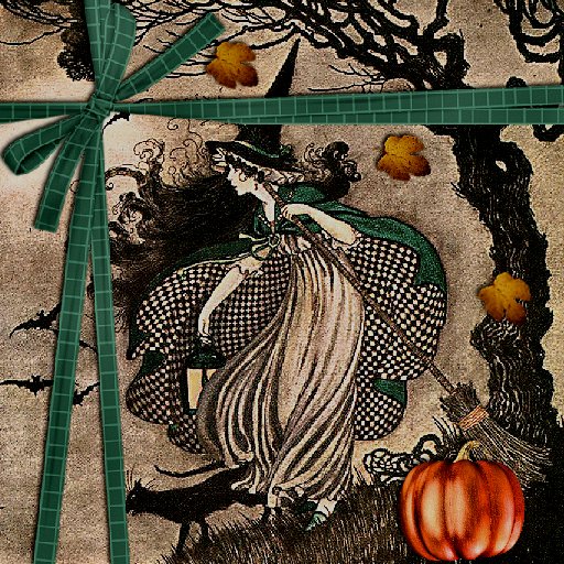Boxed  Halloween Witch  Photo Album