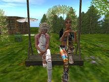 Anywhere Swing: Couple Girl/Girl (One of our many catalogue entries for Summer swings, trees, shrubs & landscape items)