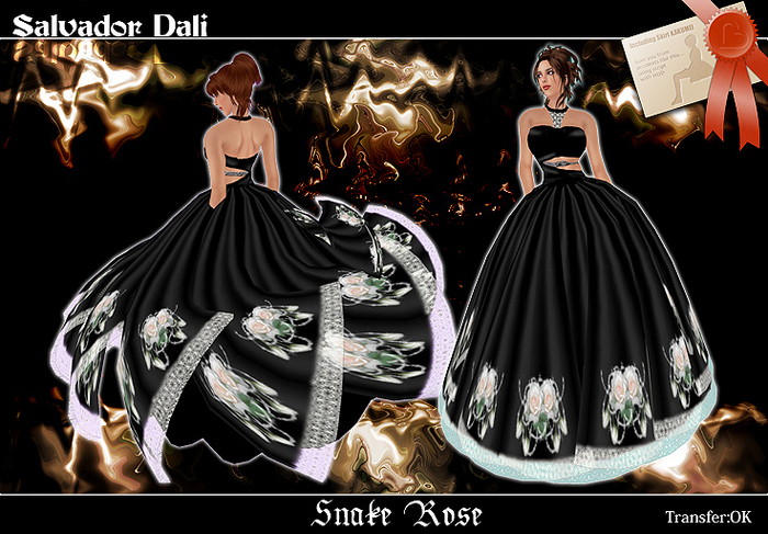 .:.Wish.:.Dress::Rose-Snake BK