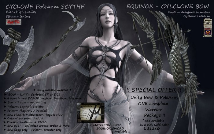 EQUINOX - CYCLONE(silver)♦ Bow & Polearm !!