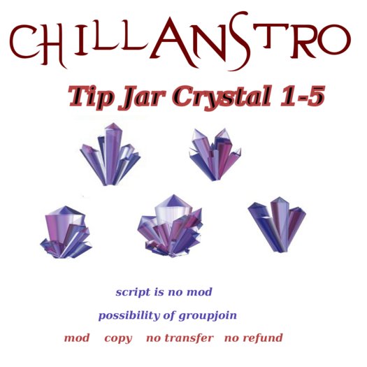 Tip Jar Crystal 1-5