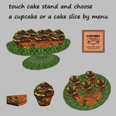 Halloween poisonous cake slices and cupcakes