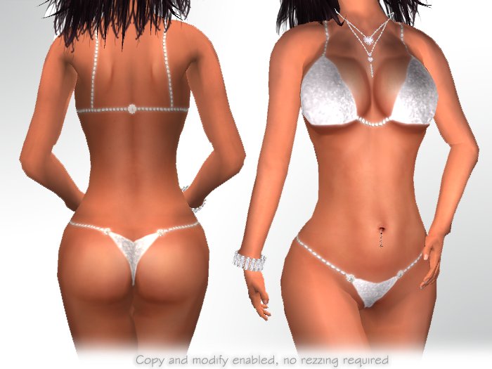 FUTE :: Glittery diamond encrusted bikini (diamond)