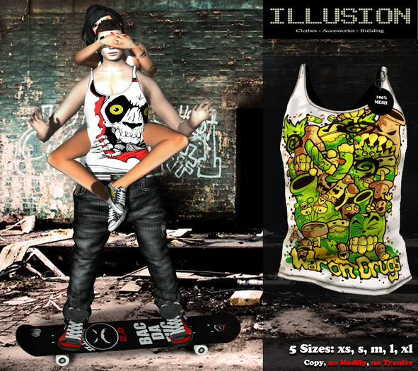 IILLUSION - Mesh man tank top Drugs