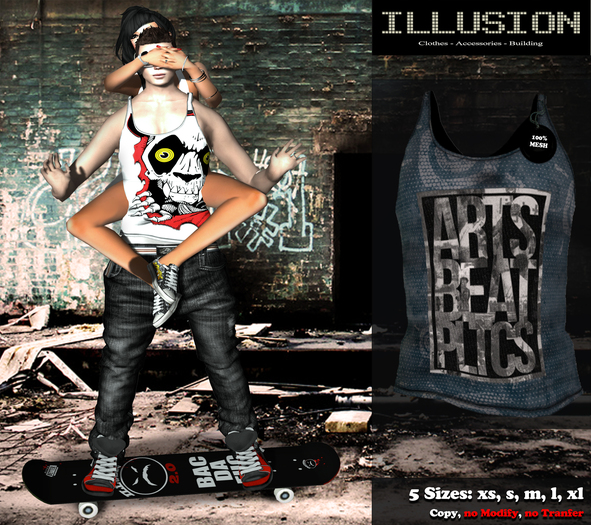 ILLUSION - Mesh man tank top Arts