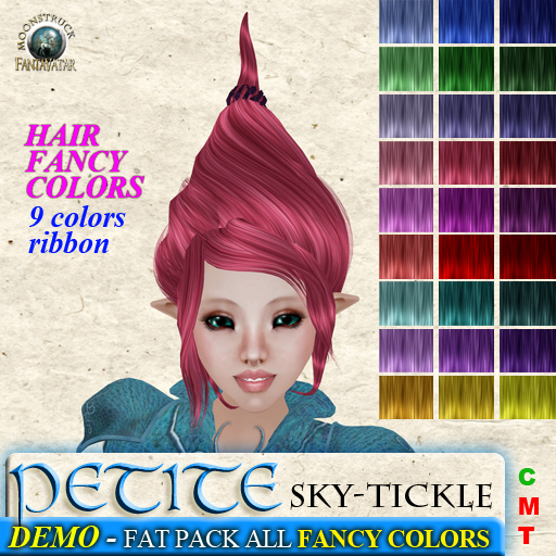 !! FANTAVATAR !! Petite - Sky-tickle Fancy Colors Hair DEMO F&M PET 