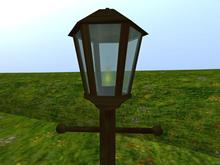 Garden Lamp Post: Rusted (One of my series of Summer landscaping items including plants, swings and gardens)