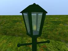 Garden Lamp Post: Green (One of my series of Summer landscaping items including plants, swings and gardens)